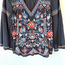 Bird Floral Embroidered Top-5