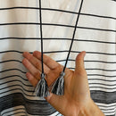 Striped Tassel Blouse-8
