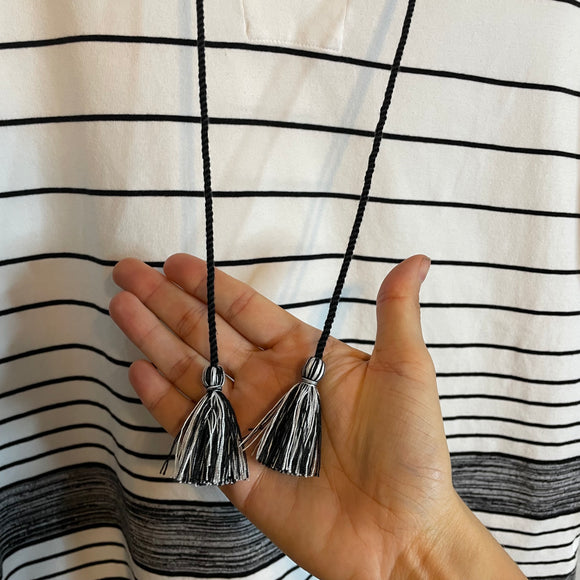 Striped Tassel Blouse