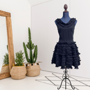 Raw Ruffle Tiered Dress-1