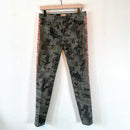 Camo Embroidered Skinny Pants-1