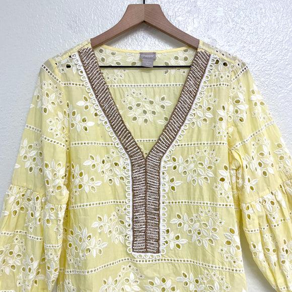 Eyelet Beaded Blouse