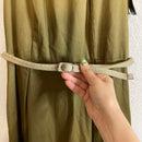 High Neck Color Block Belted Dress-4
