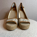 Snakeskin Open Toe Wedge-8
