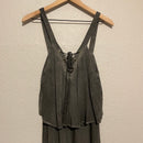 Lace Up Front Maxi Dress-4