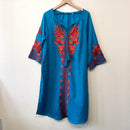 Embroidered Linen Blend Dress-2