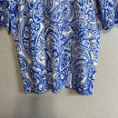 Paisley Short Sleeve Sweater Blouse-6