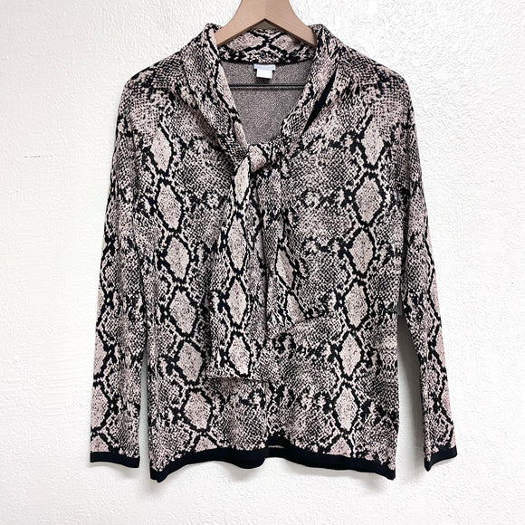 Python Neck Tie Sweater