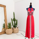 Embroidered Beaded Maxi Dress-1
