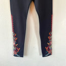 Embroidered Floral Leggings-8