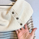 Striped Cowl Neck Sweater-4