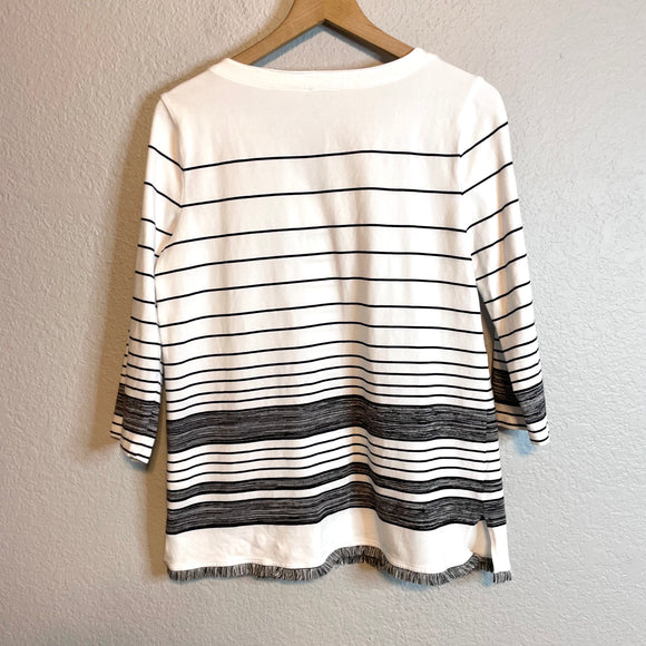 Striped Tassel Blouse