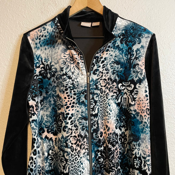 Leopard Filigree Velvet Jacket