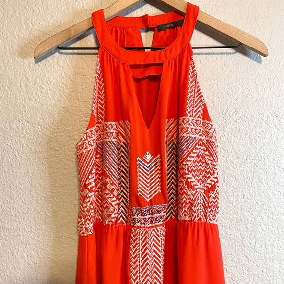 Embroidered Beaded Maxi Dress