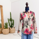 Floral Leopard Button Up Blouse-1