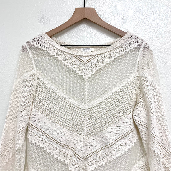 Sheer Crochet Lace Top