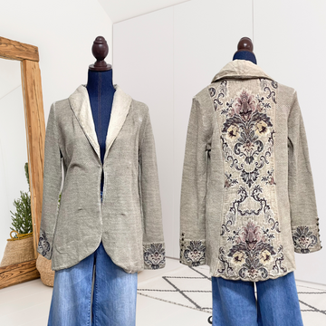Tapestry Knit Cardigan