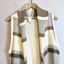 Open Front Sleeveless Cardigan-3