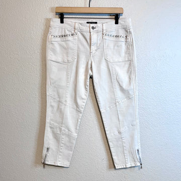 Beaded Slim Crop Pants