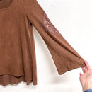 Faux Suede Blouse-5