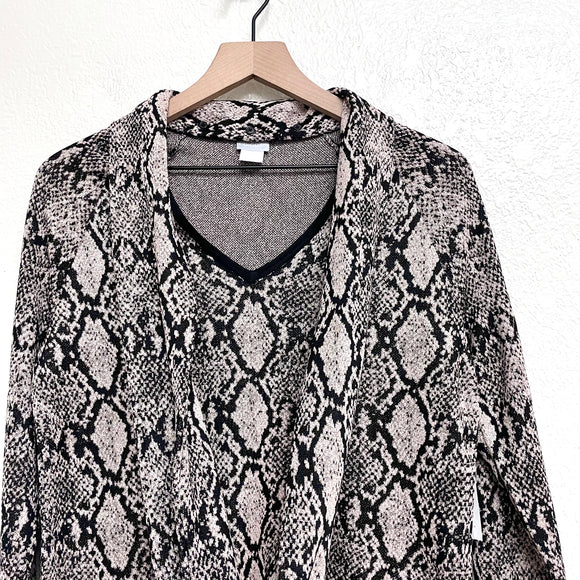 Python Neck Tie Sweater