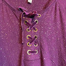 Lace Up Golden Sleep Shirt-4