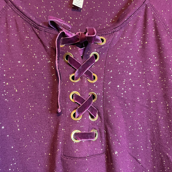 Lace Up Golden Sleep Shirt
