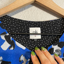 Abstract Polka Dot Button Dress-7