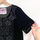 Velvet Embroidered Top-5