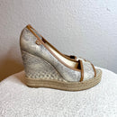 Snakeskin Open Toe Wedge-1
