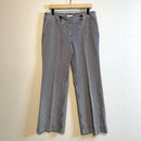 Striped Cotton Denim Trousers-1