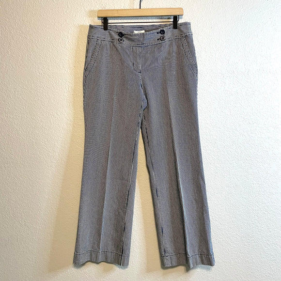 Striped Cotton Denim Trousers