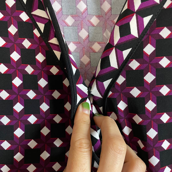 Geometric Wrap Dress