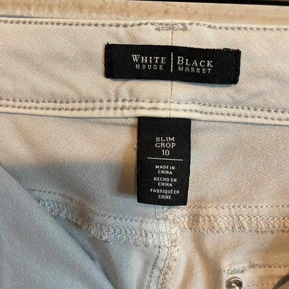 Beaded Slim Crop Pants