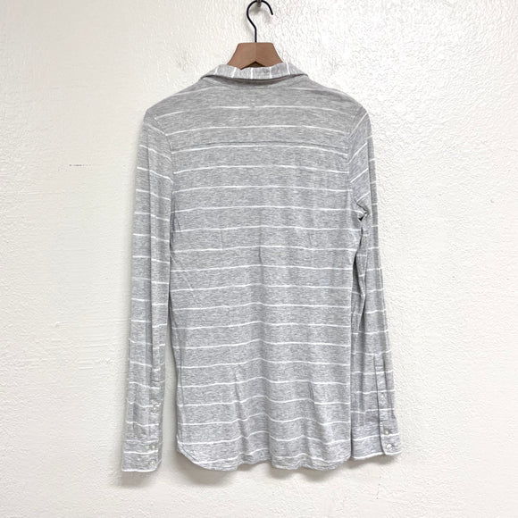 Long Sleeve Striped Polo