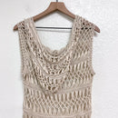 Open Knit Crochet Top-7