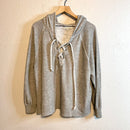 Hooded Lace Up Sweatshirt-2
