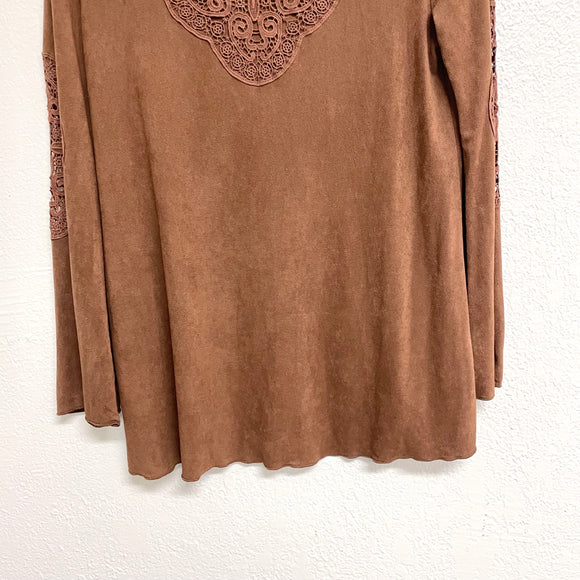 Faux Suede Blouse