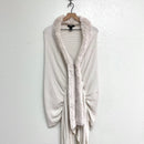 Faux Fur Trim Shawl-2