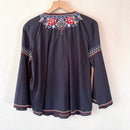 Bird Floral Embroidered Top-8
