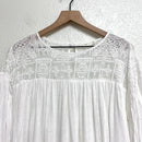 Sheer Neckline Blouse-3
