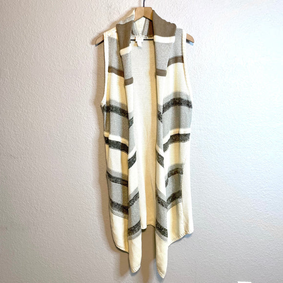 Open Front Sleeveless Cardigan