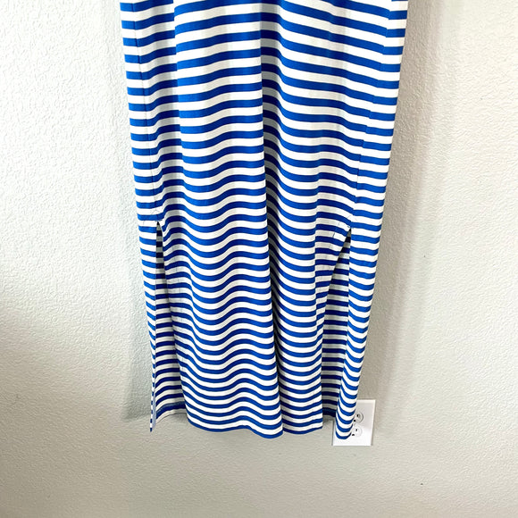 Striped Lace Up Maxi Dress