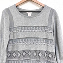 Lace Trim Sweater Dress-3