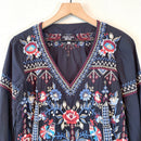 Bird Floral Embroidered Top-3