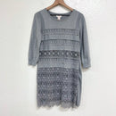Lace Trim Sweater Dress-2
