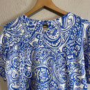 Paisley Short Sleeve Sweater Blouse-9