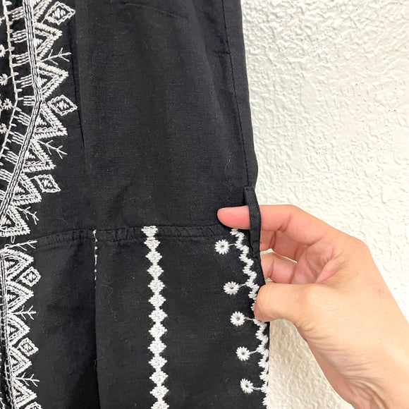 Embroidered Linen Dress