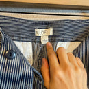 Striped Cotton Denim Trousers-5