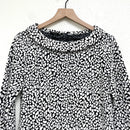 Leopard Print Folded Neck Sweater-3